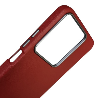 Накладка (з мікрофіброю) Leather Case Metal Buttons для Xiaomi Redmi Note 13 4G- марсала Накладка (з мікрофіброю) Leather Case Metal Buttons для Xiaomi Redmi Note 13 4G- марсала
