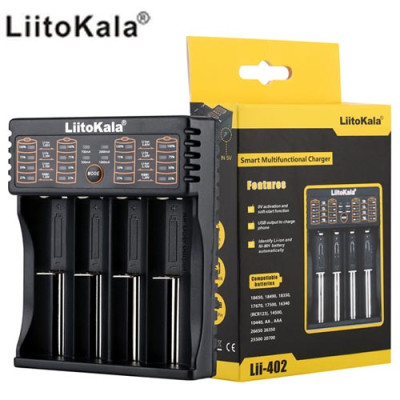Зарядний пристрій LiitoKala Lii-402 (на 4 АКБ) Зарядний пристрій LiitoKala Lii-402 (на 4 АКБ)