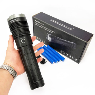 Ліхтарик AK138-1 White laser LED PM60-TG, 8x18650 3.7V, ЗП Type-C, zoom, Box Ліхтарик AK138-1 White laser LED PM60-TG, 8x18650 3.7V, ЗП Type-C, zoom, Box