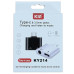 Перехідник Type-c to AUX 2в1 KIN KY-214 (зарядка + навушники) Перехідник Type-c to AUX 2в1 KIN KY-214 (зарядка + навушники)