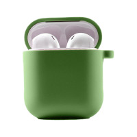 Чохол силіконовий для AirPods 1/2 з мікрофіброю- м'ятний