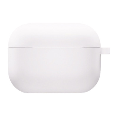 Чохол силіконовий для AirPods 4 з мікрофіброю- білий