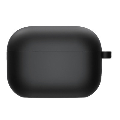 Чохол силіконовий для AirPods 4 з мікрофіброю- чорний