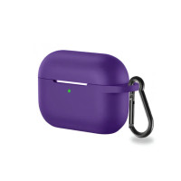 Чохол силіконовий для AirPods Pro 2 / Pro з мікрофіброю- ультра фіолетовий