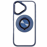 Накладка TPU+PC Metal Ring with Magnetic для iPhone 16 Plus- блакитний Накладка TPU+PC Metal Ring with Magnetic для iPhone 16 Plus- блакитний