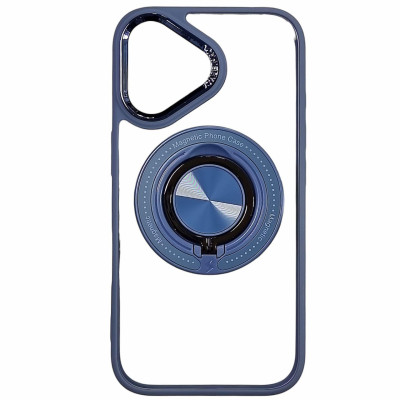 Накладка TPU+PC Metal Ring with Magnetic для iPhone 16 Plus- блакитний Накладка TPU+PC Metal Ring with Magnetic для iPhone 16 Plus- блакитний