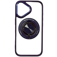Накладка TPU+PC Metal Ring with Magnetic для iPhone 16 Plus- фіолетовий Накладка TPU+PC Metal Ring with Magnetic для iPhone 16 Plus- фіолетовий