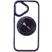 Накладка TPU+PC Metal Ring with Magnetic для iPhone 16 Plus- фіолетовий