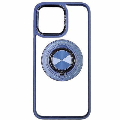 Накладка TPU+PC Metal Ring with Magnetic для iPhone 15- блакитний Накладка TPU+PC Metal Ring with Magnetic для iPhone 15- блакитний