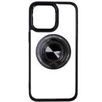Накладка TPU+PC Metal Ring with Magnetic для iPhone 15 Pro- чорний Накладка TPU+PC Metal Ring with Magnetic для iPhone 15 Pro- чорний