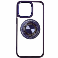 Накладка TPU+PC Metal Ring with Magnetic для iPhone 15 Pro- фіолетовий Накладка TPU+PC Metal Ring with Magnetic для iPhone 15 Pro- фіолетовий