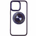 Накладка TPU+PC Metal Ring with Magnetic для iPhone 15 Pro Max- фіолетовий