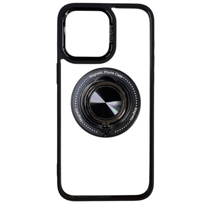 Накладка TPU+PC Metal Ring with Magnetic для iPhone 14- чорний Накладка TPU+PC Metal Ring with Magnetic для iPhone 14- чорний