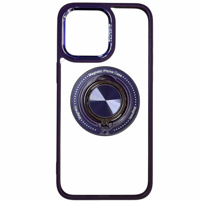 Накладка TPU+PC Metal Ring with Magnetic для iPhone 14- фіолетовий Накладка TPU+PC Metal Ring with Magnetic для iPhone 14- фіолетовий