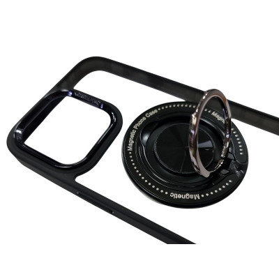 Накладка TPU+PC Metal Ring with Magnetic для iPhone 13 Pro Max- чорний Накладка TPU+PC Metal Ring with Magnetic для iPhone 13 Pro Max- чорний