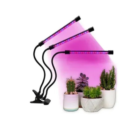 Фітолампа 3 LED на прищіпці Фітолампа 3 LED на прищіпці