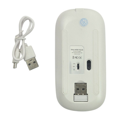 Миша бездротова Dual-mode 10M (Wi Fi / bluetooth)- білий