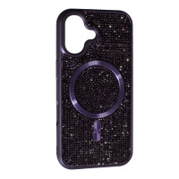 Накладка Diamond with Magnetic для iPhone 16- темно-фіолетовий