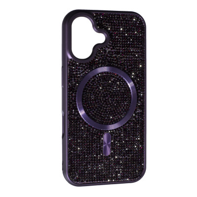 Накладка Diamond with Magnetic для iPhone 16- темно-фіолетовий Накладка Diamond with Magnetic для iPhone 16- темно-фіолетовий