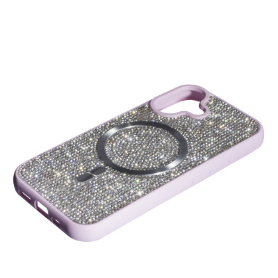 Накладка Diamond with Magnetic для iPhone 16- рожевий Накладка Diamond with Magnetic для iPhone 16- рожевий