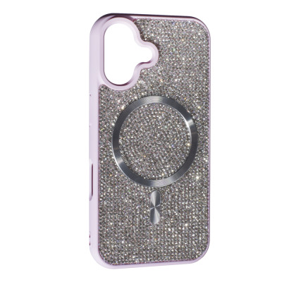 Накладка Diamond with Magnetic для iPhone 16- рожевий Накладка Diamond with Magnetic для iPhone 16- рожевий