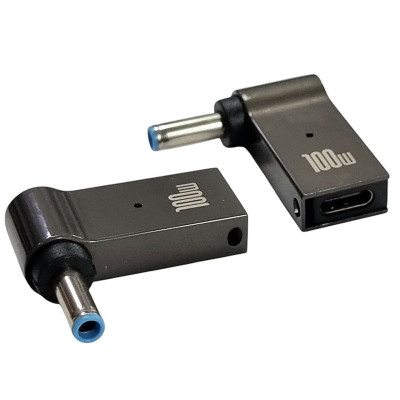 Перехідник Type-C / HP 4.5 * 3.0 blue 100W Перехідник Type-C / HP 4.5 * 3.0 blue 100W