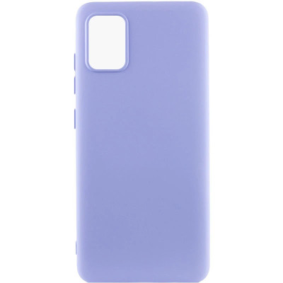 Накладка (з мікрофіброю) Silicone Cover Lakshmi для Samsung A71- бузковий