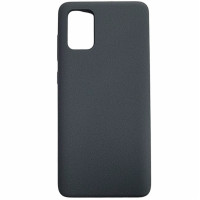Накладка (з мікрофіброю) Silicone Cover Lakshmi для Samsung A71- темно-сірий