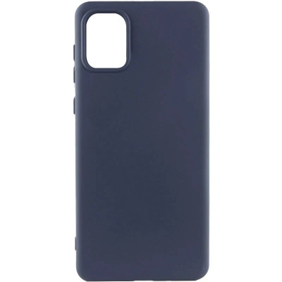 Накладка (з мікрофіброю) Silicone Cover Lakshmi для Samsung A71- темно-синій