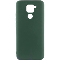 Накладка (з мікрофіброю) Silicone Cover Lakshmi для Xiaomi Redmi Note 9- темно-зелений