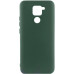 Накладка (з мікрофіброю) Silicone Cover Lakshmi для Xiaomi Redmi Note 9- темно-зелений