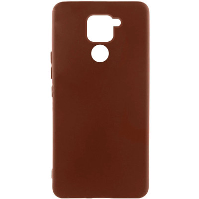 Накладка (з мікрофіброю) Silicone Cover Lakshmi для Xiaomi Redmi Note 9- коричневий