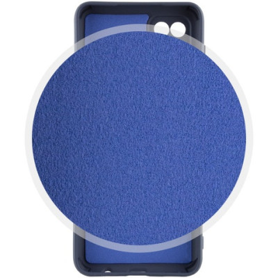 Накладка (з мікрофіброю) Silicone Cover Lakshmi для Xiaomi Redmi Note 9- темно-синій