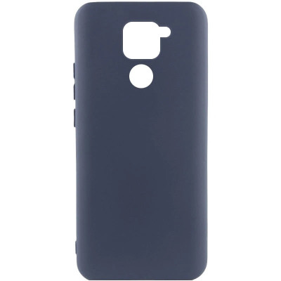 Накладка (з мікрофіброю) Silicone Cover Lakshmi для Xiaomi Redmi Note 9- темно-синій