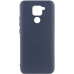 Накладка (з мікрофіброю) Silicone Cover Lakshmi для Xiaomi Redmi Note 9- темно-синій
