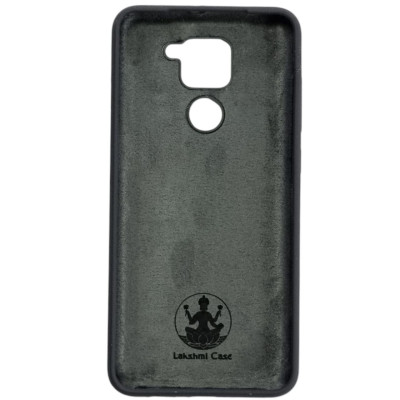 Накладка (з мікрофіброю) Silicone Cover Lakshmi для Xiaomi Redmi Note 9- темно-сірий
