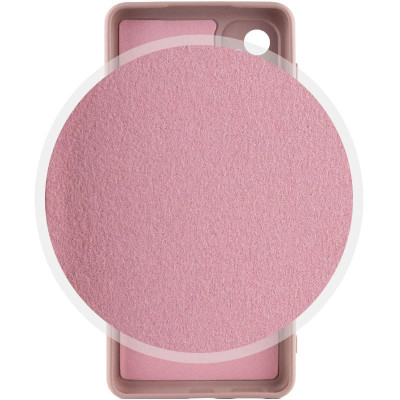 Накладка (з мікрофіброю) Silicone Cover Lakshmi Full Camera для Samsung A25 5G- рожевий пісок