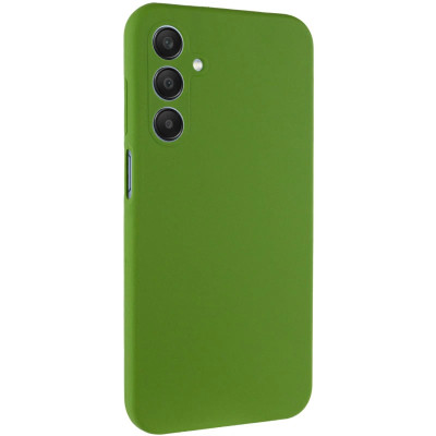 Накладка (з мікрофіброю) Silicone Cover Lakshmi Full Camera для Samsung A26 5G- темно-зелений