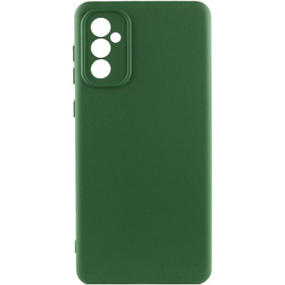 Накладка (з мікрофіброю) Silicone Cover Lakshmi Full Camera для Samsung A56 5G- темно-зелений