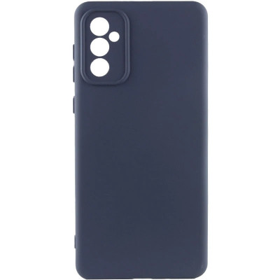 Накладка (з мікрофіброю) Silicone Cover Lakshmi Full Camera для Samsung A56 5G- темно-синій