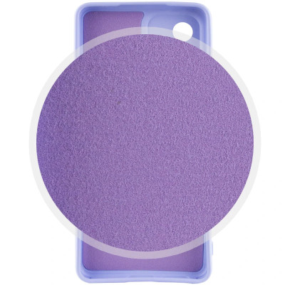 Накладка (з мікрофіброю) Silicone Cover Lakshmi Full Camera для Samsung A56 5G- бузковий