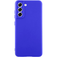 Накладка (з мікрофіброю) Silicone Cover Lakshmi Full Camera для Samsung S21 FE- ультра-синій