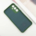 Накладка (з мікрофіброю) Silicone Cover Lakshmi Full Camera для Samsung S24 FE- темно-зелений