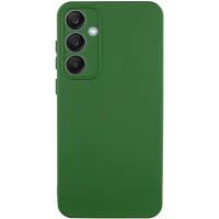 Накладка (з мікрофіброю) Silicone Cover Lakshmi Full Camera для Samsung S24 FE- темно-зелений