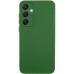 Накладка (з мікрофіброю) Silicone Cover Lakshmi Full Camera для Samsung S24 FE- темно-зелений
