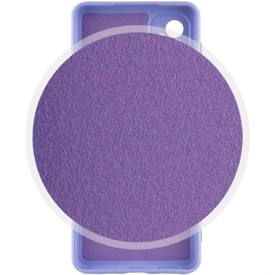 Накладка (з мікрофіброю) Silicone Cover Lakshmi Full Camera для Samsung S25 Ultra- бузковий
