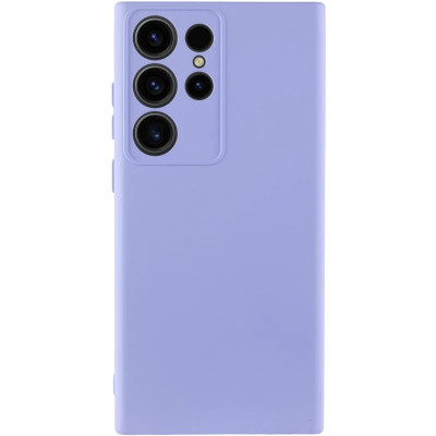 Накладка (з мікрофіброю) Silicone Cover Lakshmi Full Camera для Samsung S25 Ultra- бузковий