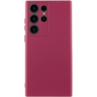 Накладка (з мікрофіброю) Silicone Cover Lakshmi Full Camera для Samsung S25 Ultra- марсала