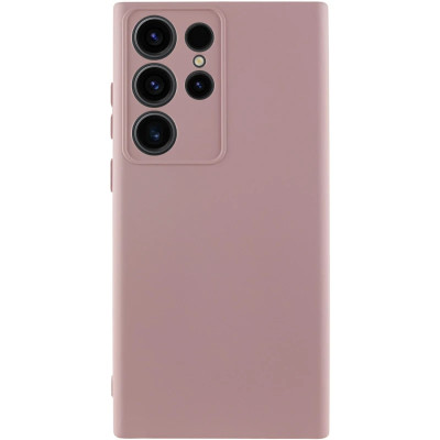 Накладка (з мікрофіброю) Silicone Cover Lakshmi Full Camera для Samsung S25 Ultra- рожевий пісок