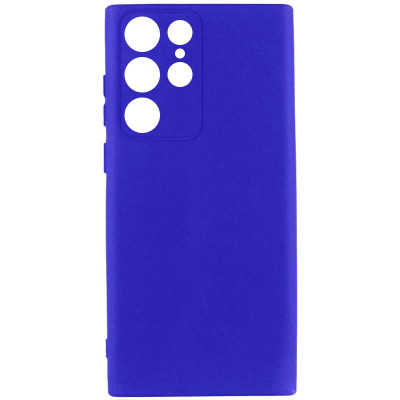 Накладка (з мікрофіброю) Silicone Cover Lakshmi Full Camera для Samsung S25 Ultra- ультра-синій